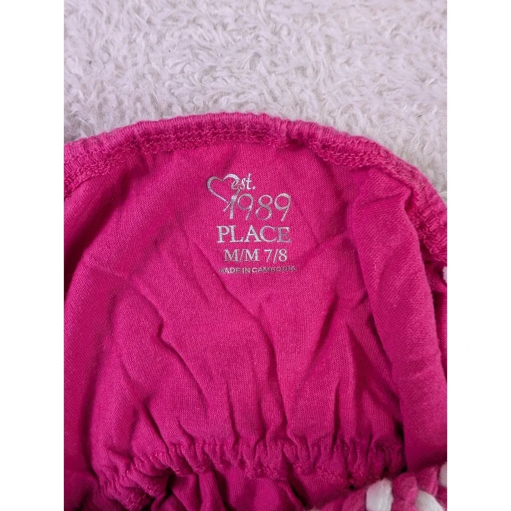 The Childrens Place Girls Pink White Colorblock High Low Dress Size M 7/8